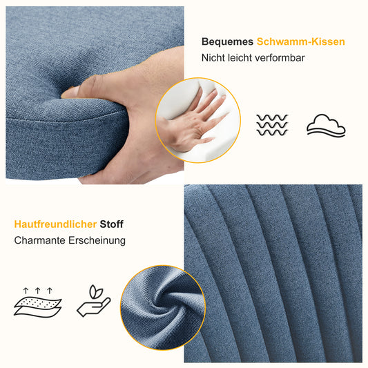 Sweetcrispy ergonomischer drehbarer Bürostuhl ohne Armlehnen mit Rollen