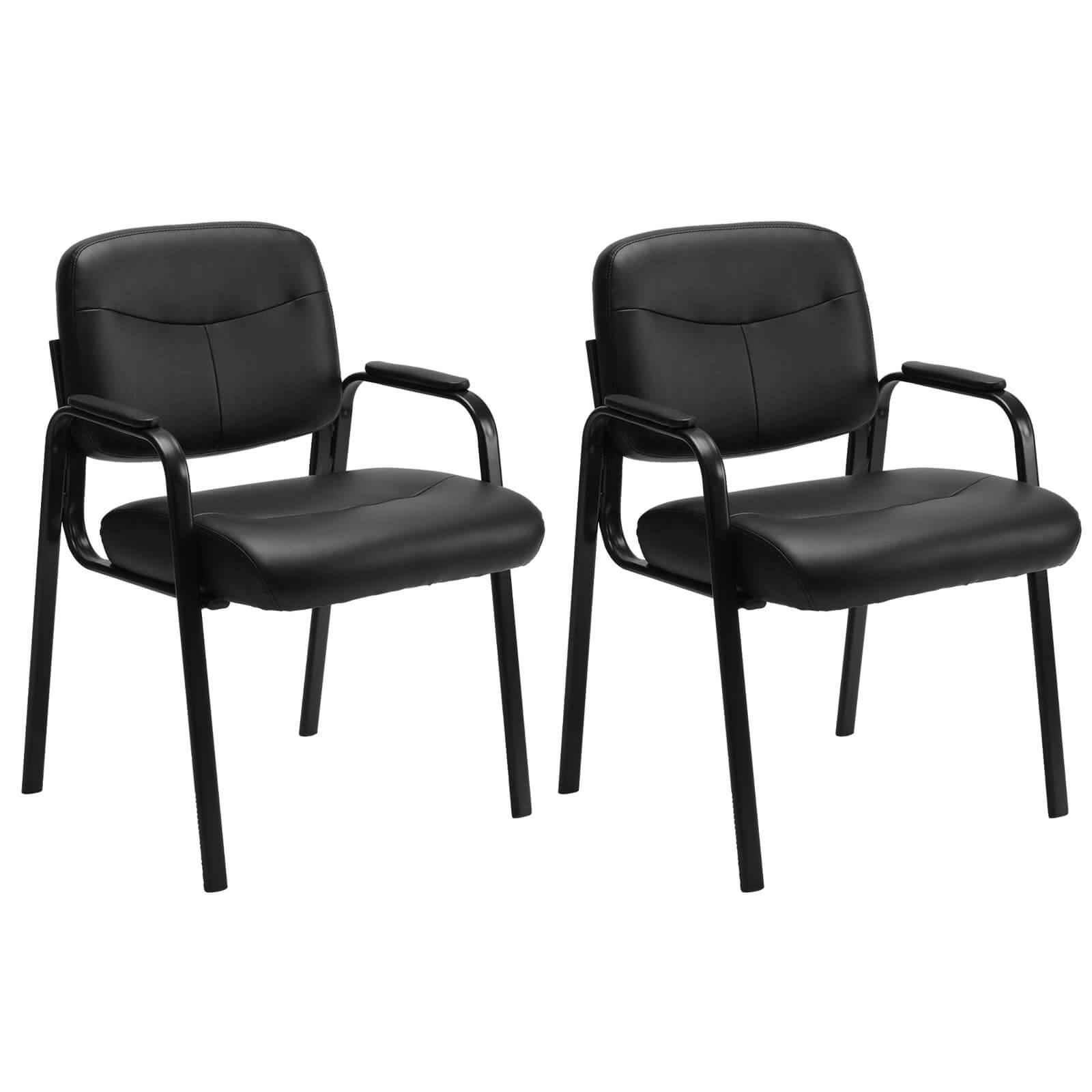 Konferenzraumstühle aus Leder mit gepolsterten Armlehnen,Empfangsstühle,Büro-Gästestühle