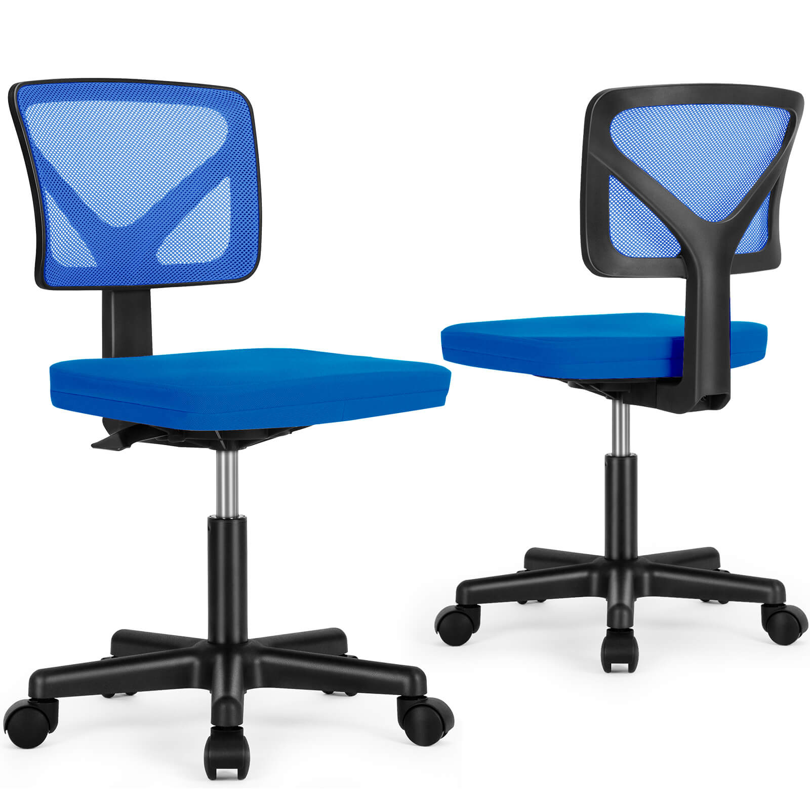 Low-Back Mesh Armless Office Chair,Swivel Rolling Computer Stuhl keine Arme mit Lendenwirbelstütze