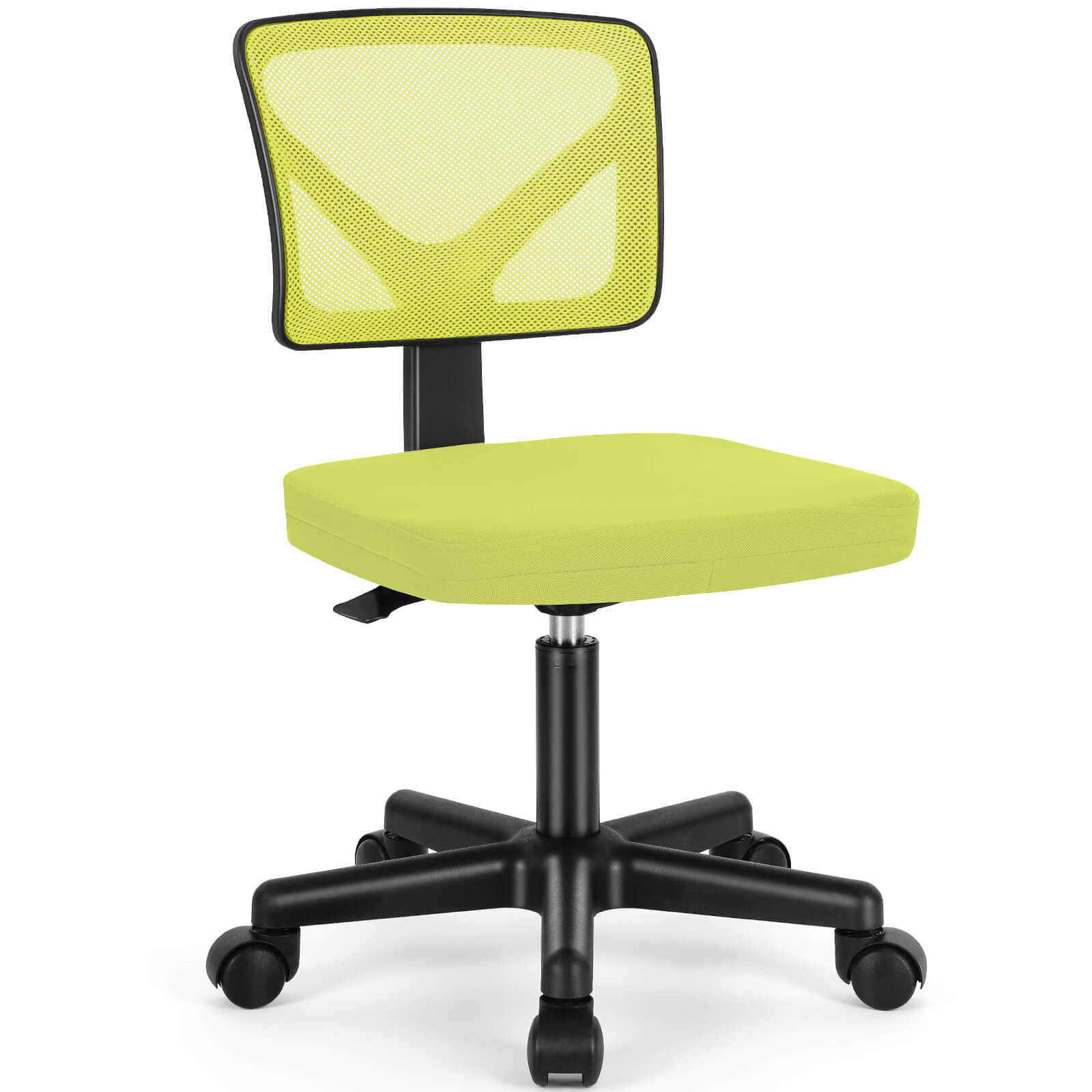 Low-Back Mesh Armless Office Chair,Swivel Rolling Computer Stuhl keine Arme mit Lendenwirbelstütze