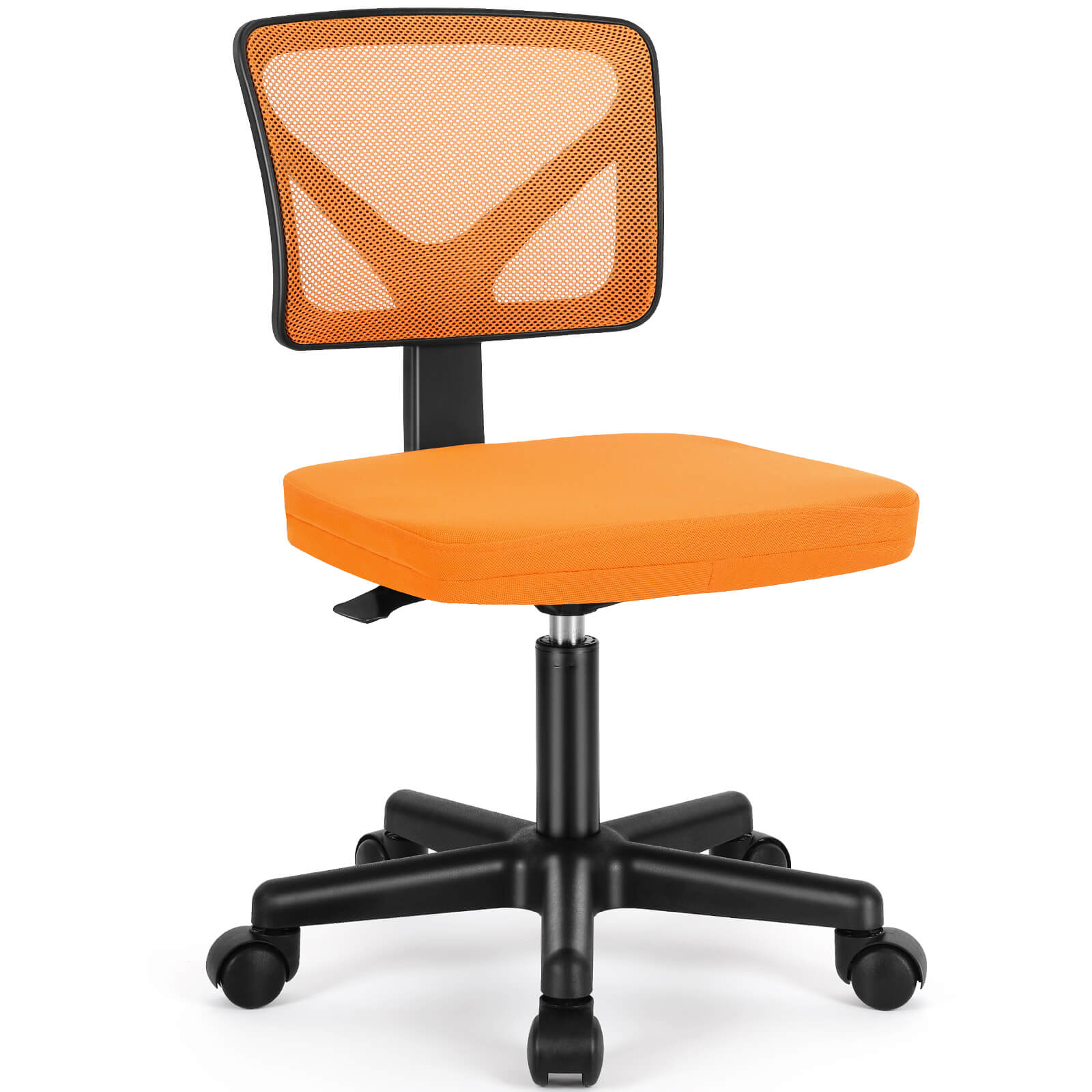 Low-Back Mesh Armless Office Chair,Swivel Rolling Computer Stuhl keine Arme mit Lendenwirbelstütze