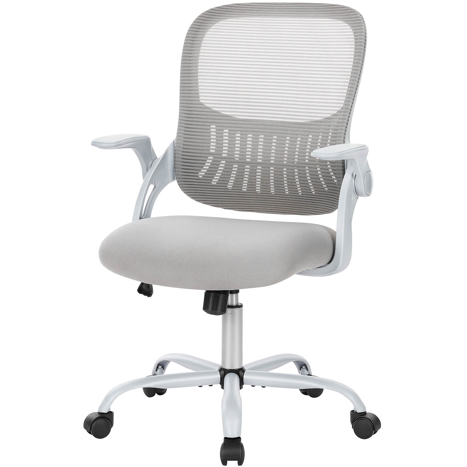 Ergonomische Home Mesh Office Schreibtischstühle mit Flip up Armlehnen, Lendenwirbelstütze