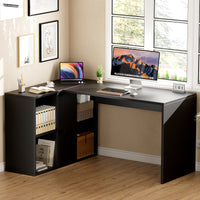 Sweetcrispy L-förmiger Schreibtisch Eckschreibtisch mit Stauraum