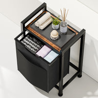 Sweetcrispy Wäschekorb mit Ablage, mehreren abnehmbaren Taschen & Rollen für Zuhause