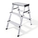 Sweetcrispy klappbare Aluminium-Trittleiter mit 3 Stufen, max. 150 kg belastbar, Höhe ca. 57 cm