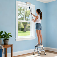 Sweetcrispy klappbare Aluminium-Trittleiter mit 2 Stufen, max. 150 kg belastbar, Höhe ca. 38 cm