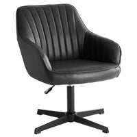 Gepolsterter Drehstuhl mit Armlehnen aus PU-Leder für Esszimmerstuhl