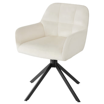 compare product Sweetcrispy 360° drehbarer Samt-Küchenstuhl mit Armlehnen für das Esszimmer