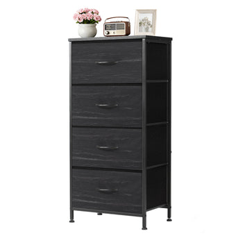 compare product Sweetcrispy Mehrzweckschrank Stoffkommode mit 4 Schubladen und Metallgestell