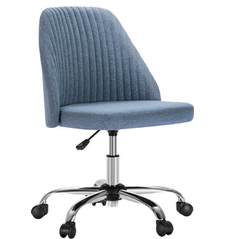 compare product Sweetcrispy ergonomischer drehbarer Bürostuhl ohne Armlehnen mit Rollen