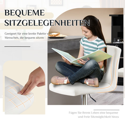 Sweetcrispy gepolsterte drehbare Barhocker (2er-Set) für Küche und Bartisch