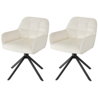 Sweetcrispy 360° drehbarer Samt-Küchenstuhl mit Armlehnen für das Esszimmer