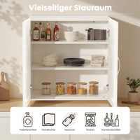 Sweetcrispy Wandschrank mit Doppeltür und verstellbaren Einlegeböden für Badezimmer/Küche/Flur