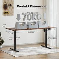 Sweetcrispy höhenverstellbarer Schreibtisch Computertisch mit Monitorhalterung