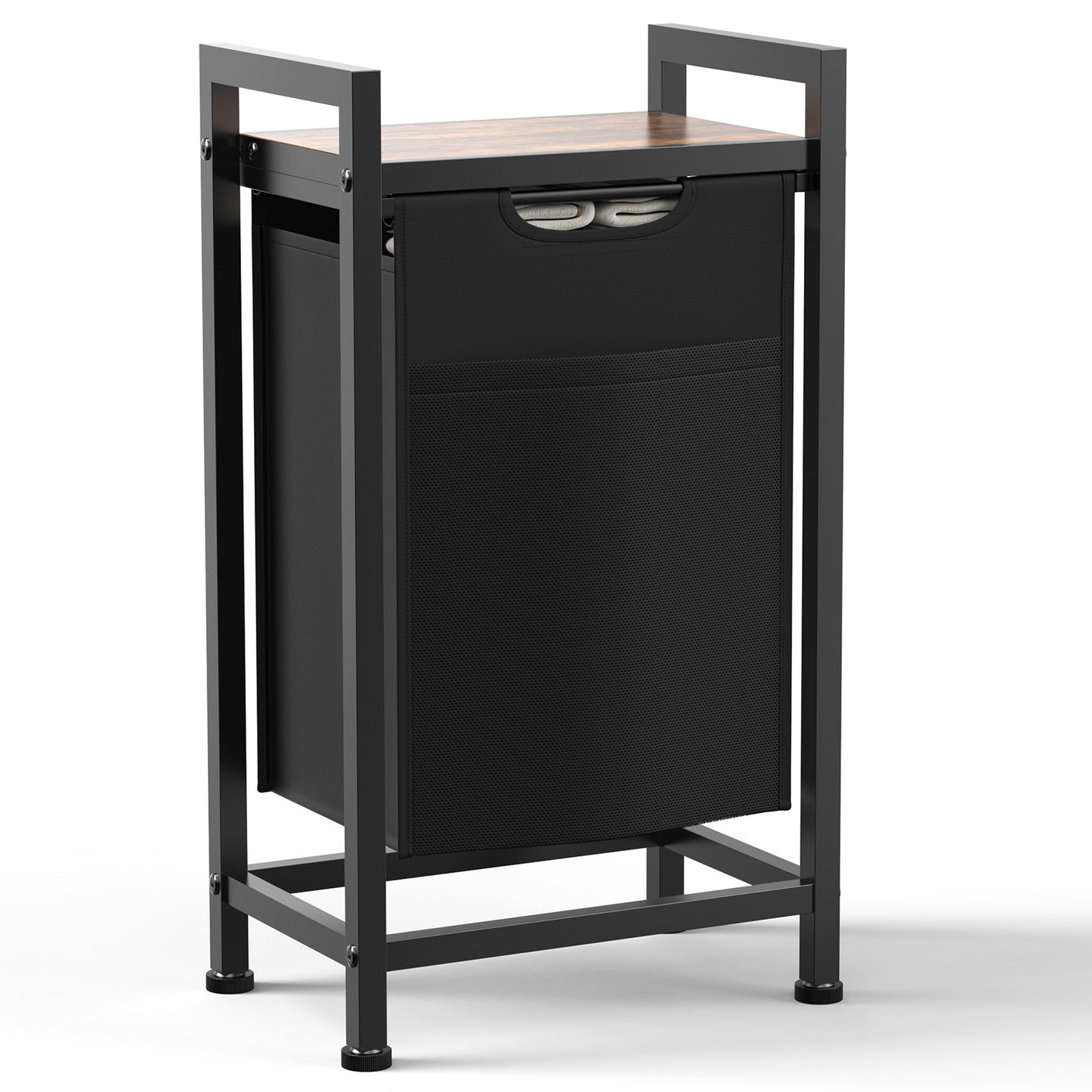 Sweetcrispy Wäschekorb mit Ablage, mehreren abnehmbaren Taschen & Rollen für Zuhause