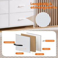 Sweetcrispy Hohe Kommode mit 8 Stoffschubladen für Schlafzimmer und Kinderzimmer