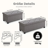 Sweetcrispy Sitzbank mit 110 Liter Stauraum und abnehmbarer Trennwand