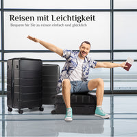 Sweetcrispy Hartschalen-Kofferset 3tlg. (20/24/28 Zoll )mit Schloss, stabiles ABS für Reisen