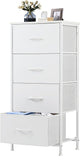 Sweetcrispy Mehrzweckschrank Stoffkommode mit 4 Schubladen und Metallgestell