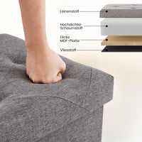 Sweetcrispy Sitzbank mit 110 Liter Stauraum und abnehmbarer Trennwand