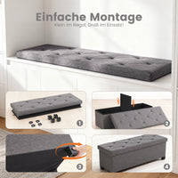 Sweetcrispy Sitzbank mit 110 Liter Stauraum und abnehmbarer Trennwand