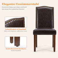Sweetcrispy gepolsterter Esszimmerstuhl aus PU-Leder mit Holzbeinen(2 St)