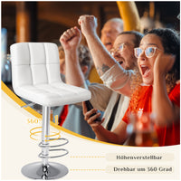 Sweetcrispy gepolsterte drehbare Barhocker (2er-Set) für Küche und Bartisch