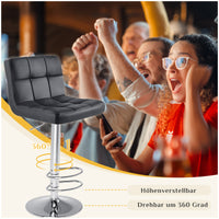 Sweetcrispy gepolsterte drehbare Barhocker (2er-Set) für Küche und Bartisch