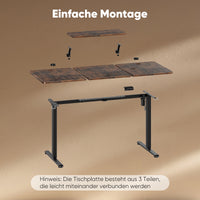 Sweetcrispy höhenverstellbarer Schreibtisch Computertisch mit Monitorhalterung