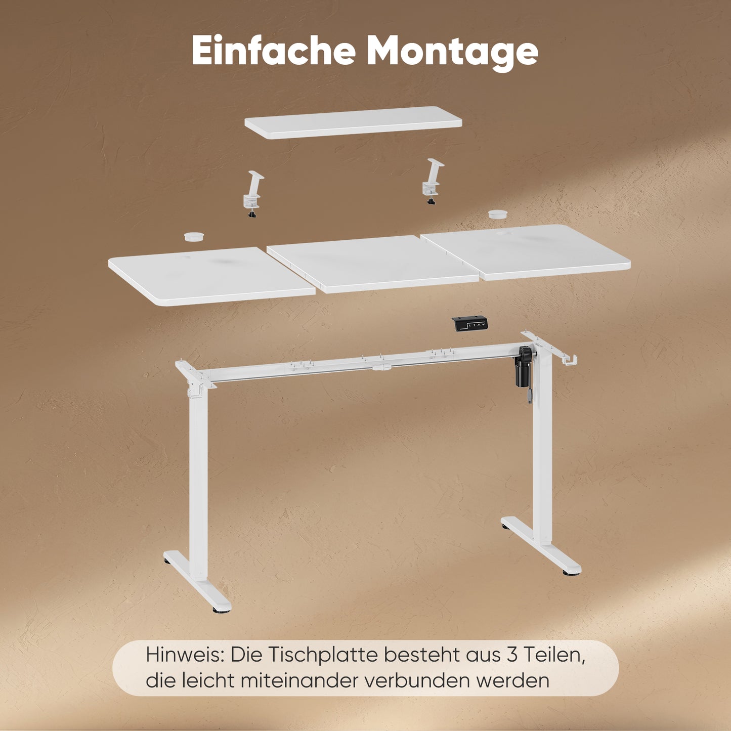 Sweetcrispy höhenverstellbarer Schreibtisch Computertisch mit Monitorhalterung
