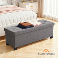 Sweetcrispy Sitzbank mit 110 Liter Stauraum und abnehmbarer Trennwand