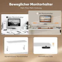 Sweetcrispy höhenverstellbarer Schreibtisch Computertisch mit Monitorhalterung