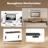 Sweetcrispy höhenverstellbarer Schreibtisch Computertisch mit Monitorhalterung