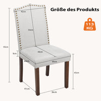 Sweetcrispy gepolsterter Esszimmerstuhl aus PU-Leder mit Holzbeinen(2 St)