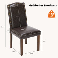 Sweetcrispy gepolsterter Esszimmerstuhl aus PU-Leder mit Holzbeinen(2 St)