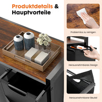 Sweetcrispy Wäschekorb mit Ablage, mehreren abnehmbaren Taschen & Rollen für Zuhause