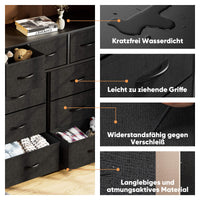 Sweetcrispy Stoffkommode mit 9 Schubladen für Schlafzimmer und Kinderzimmer