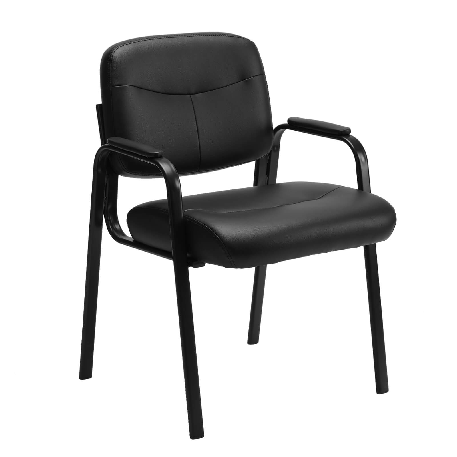Konferenzraumstühle aus Leder mit gepolsterten Armlehnen,Empfangsstühle,Büro-Gästestühle