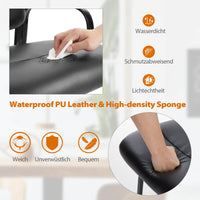 Sweetcrispy Robuster Leder Bürostuhl mit Metallbeinen für Office und Empfang