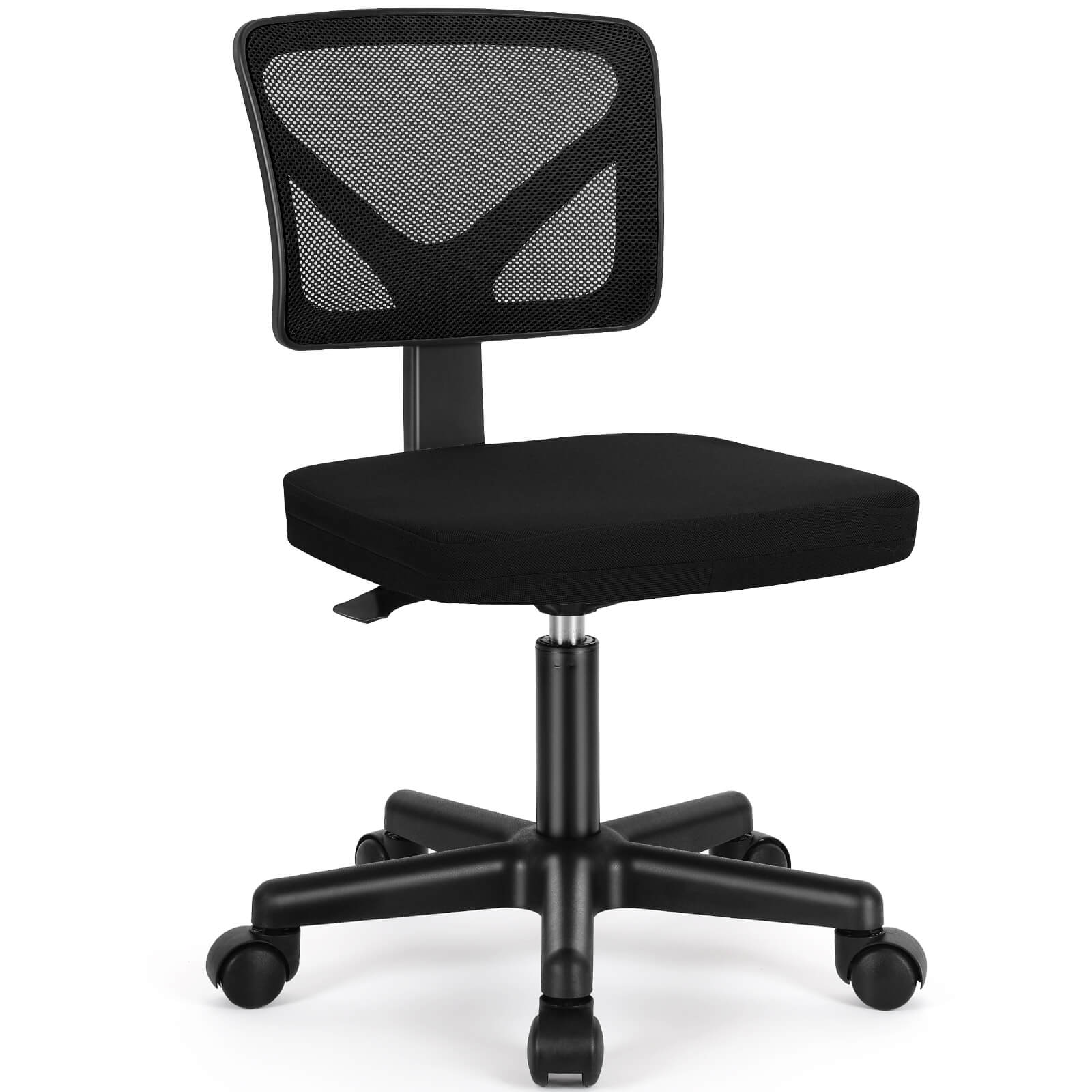 Low-Back Mesh Armless Office Chair,Swivel Rolling Computer Stuhl keine Arme mit Lendenwirbelstütze