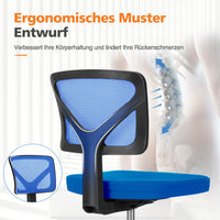Sweetcrispy höhenverstellbarer Drehstuhl mit Rollen und Netzrücken für Büro