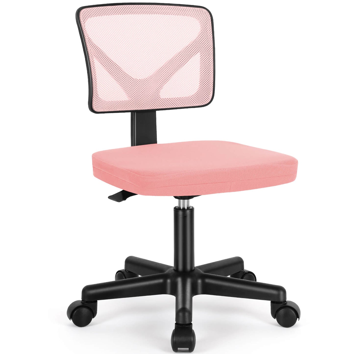 Sweetcrispy höhenverstellbarer Drehstuhl mit Rollen und Netzrücken für Büro