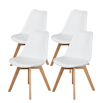 compare product Sweetcrispy PU-Leder gepolsterter Küchenstuhl mit Holzbeinen für Esszimmer