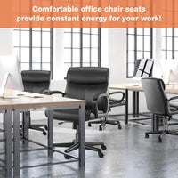 Sweetcrispy drehbarer gepolsterter Schreibtischstuhl mit Rollen für Büro